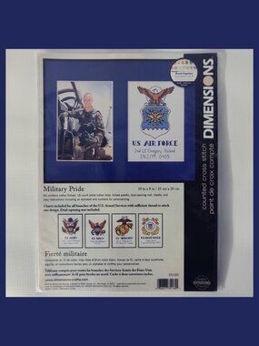 Dimensions 35160 "Military Pride" Counted Cross Stitch Kit for Personalizing